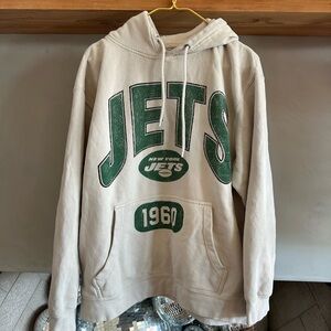 Vintage 1960s Jets Tubular Hoodie | Size Large | Tan